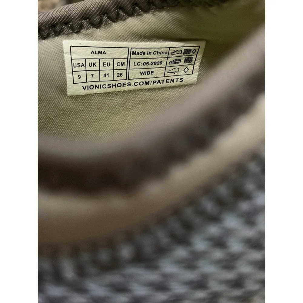 Vionic Alma Sneakers Womens 9 Wide Gray Blue Comfort Walking Shoes READ